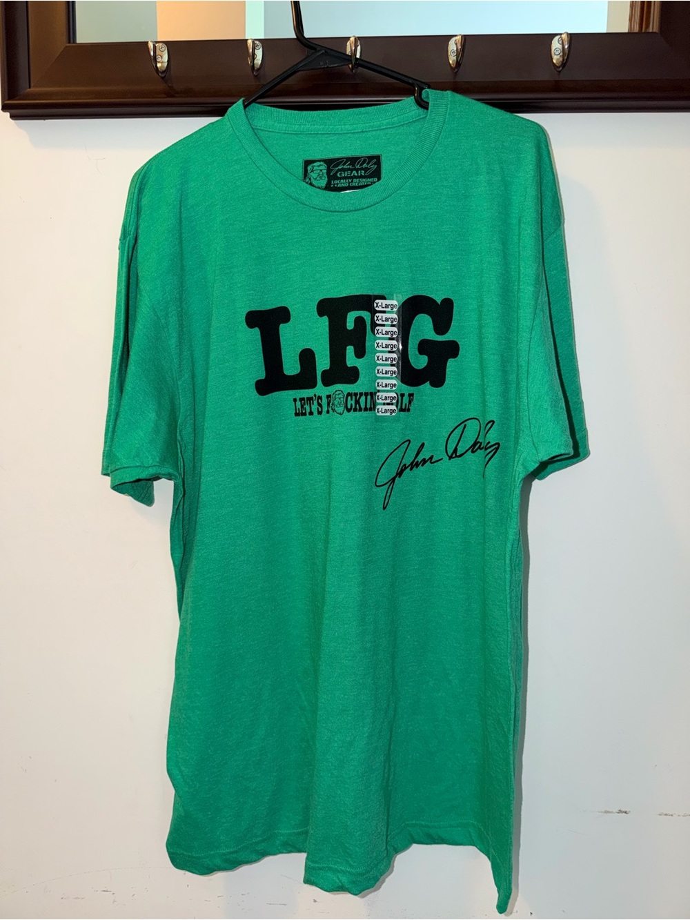 NEW LFG John Daly Green Graphic Crew Neck T-Shirt Size XL